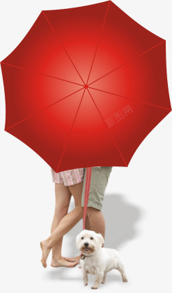 红色打开的伞素材