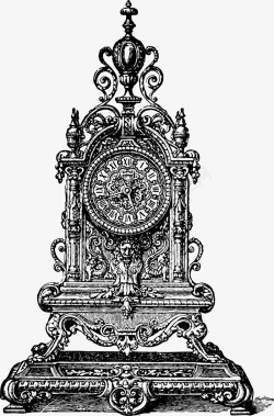钟大本欧式手绘大本钟高清图片