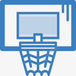 CBA蓝色规则篮球架矢量图高清图片