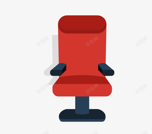 老板椅矢量图ai免抠素材_新图网 https://ixintu.com 椅子 红色 老板椅 矢量图