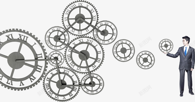 齿轮商务男人psd免抠素材_新图网 https://ixintu.com 人物 卡通齿轮 商务男人 男人 齿轮