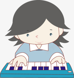 学习电子琴韩国小男孩高清图片