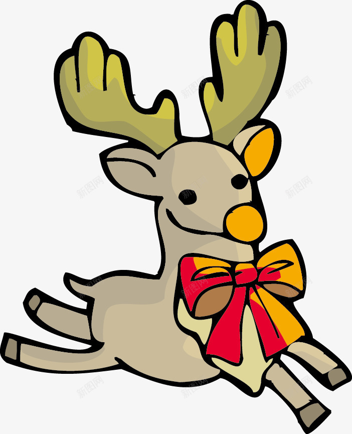 圣诞麋鹿png免抠素材_新图网 https://ixintu.com 圣诞老人的宠物 圣诞节 平安夜 礼物