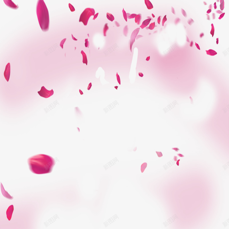 粉色漂浮花瓣背景装饰png免抠素材_新图网 https://ixintu.com 桃花 漂浮 粉色 背景 花朵 花瓣 装饰