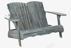简易灰色木头椅子素材