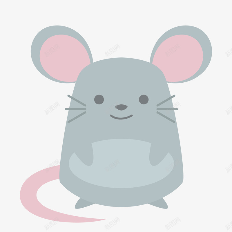 大耳朵肥胖可爱的老鼠矢量图eps免抠素材_新图网 https://ixintu.com 动物 卡通 图案 大耳朵 小清新 彩色 灰色 生物 简约 老鼠 鼠 矢量图