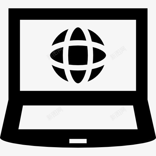 笔记本电脑全球图标png_新图网 https://ixintu.com 互联网 地球 地球网格 打开笔记本电脑 技术 笔记本电脑