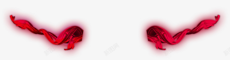 春节中国元素png免抠素材_新图网 https://ixintu.com 中国元素 对称红色丝绸 漂浮丝绸 红素丝绸