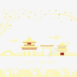 中国风新年海报装饰背景素材