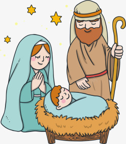 迎接耶稣迎接耶稣诞生之夜矢量图高清图片
