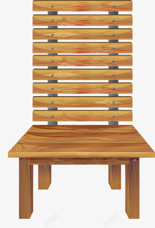 木头椅子png免抠素材_新图网 https://ixintu.com 凳子 木头 木条 椅子