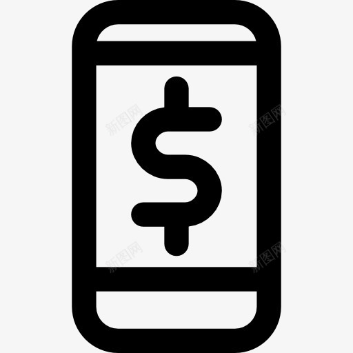 移动支付图标png_新图网 https://ixintu.com 手机 技术 支付盒 智能手机 电话 美元符号