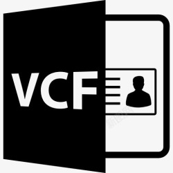 不同的格式VCF开放文件格式图标高清图片