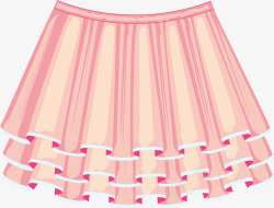 粉色百褶裙粉色叠层卡通百褶裙高清图片