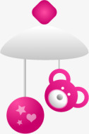 粉红色的婴儿玩具Janababyicons图标图标