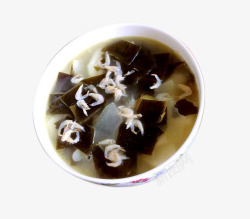 海带虾皮汤片素材