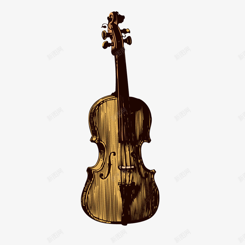 复古手绘木质小提琴png免抠素材_新图网 https://ixintu.com 复古 小提琴 手绘 木质