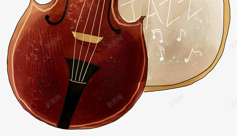 手绘奏乐png免抠素材_新图网 https://ixintu.com 乐器 号角 吹号角 大提琴 奏乐 手绘卡通男人 手绘男人