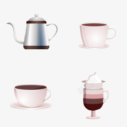 热饮茶壶杯子咖啡素材