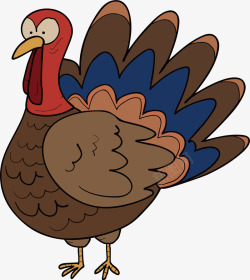 有趣的感恩节卡通火鸡高清图片