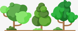 绿色的春树矢量图素材