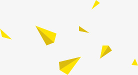 几何体漂浮png免抠素材_新图网 https://ixintu.com 几何体 棱锥 漂浮 黄色
