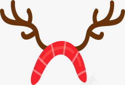 圣诞节驯鹿的头箍矢量图素材