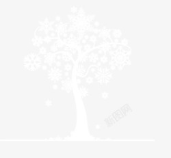 落满雪的树雪花树高清图片