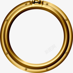 金色金属圆环素材