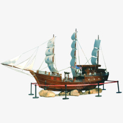 复古木质航船素材