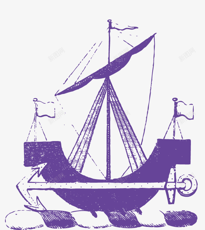 简约船只png免抠素材_新图网 https://ixintu.com 古典帆船图片 简约 简约素材 箭头 船 船舵 船舵素材