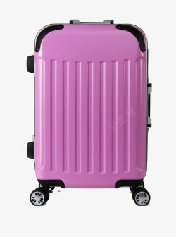 铝框粉紫色行李箱素材