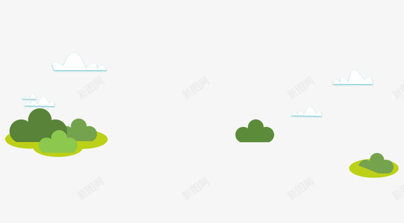 飘浮元素png免抠素材_新图网 https://ixintu.com 山 绿色