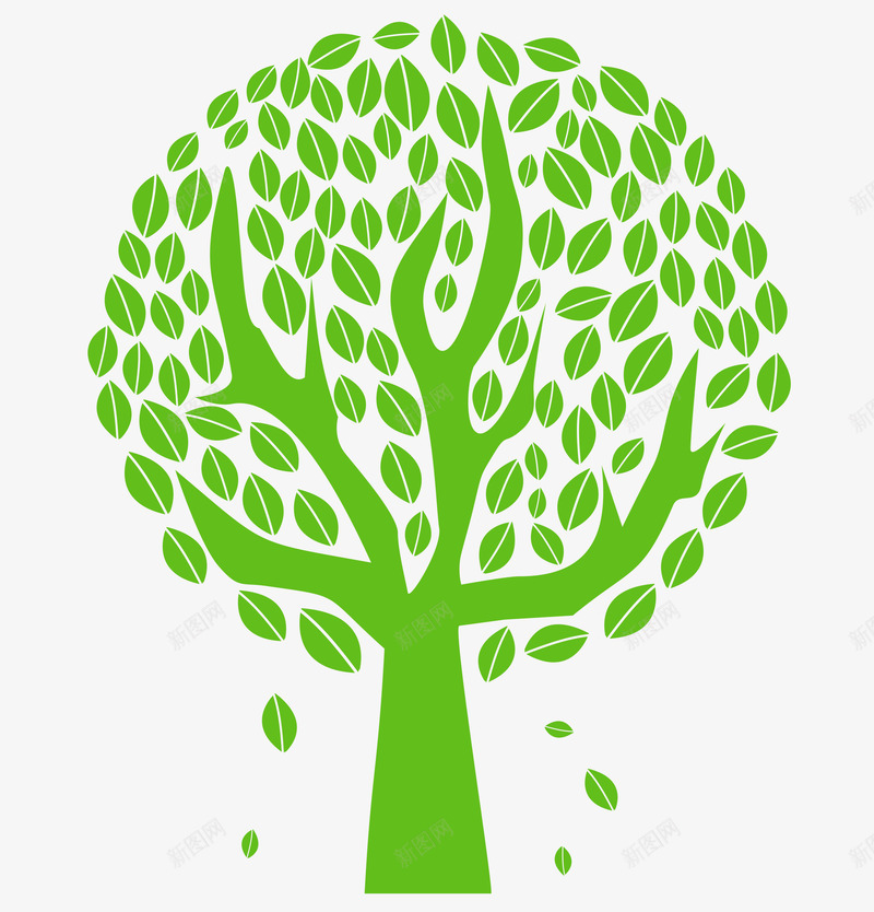 绿色环保节能png免抠素材_新图网 https://ixintu.com 小树 清新 环保 绿色 节能
