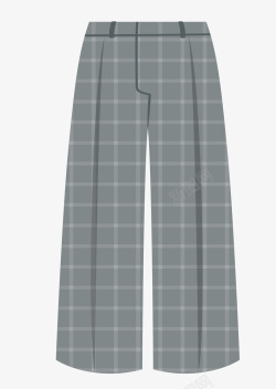 灰色瑜伽裤冬季新款格纹阔腿裤高清图片
