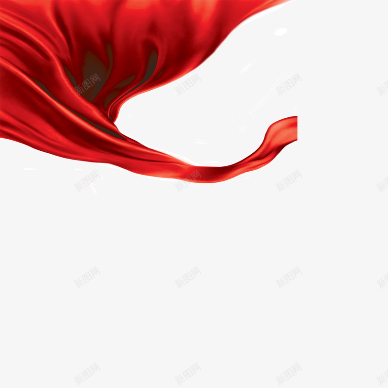 漂浮的红色丝绸飘带png免抠素材_新图网 https://ixintu.com 漂浮的丝绸 红色丝绸 红色飘带 飘带