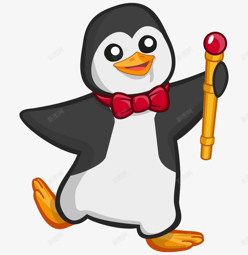 卡通手绘可爱跳舞企鹅png免抠素材_新图网 https://ixintu.com 卡通的动物 可爱的企鹅 手绘的企鹅 跳舞的企鹅