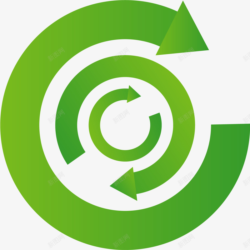 绿色回收圆形箭头png免抠素材_新图网 https://ixintu.com 世界环境日 圆形箭头 环保 生态循环 绿色箭头 自然