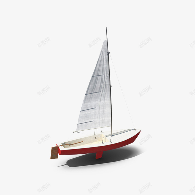 红色帆船png免抠素材_新图网 https://ixintu.com 帆船 旅行 红色 航海