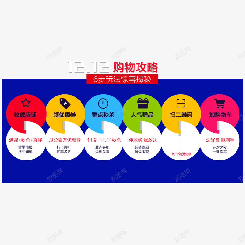 双12购物功略png免抠素材_新图网 https://ixintu.com 促销 双12 圆形 抢购 攻略