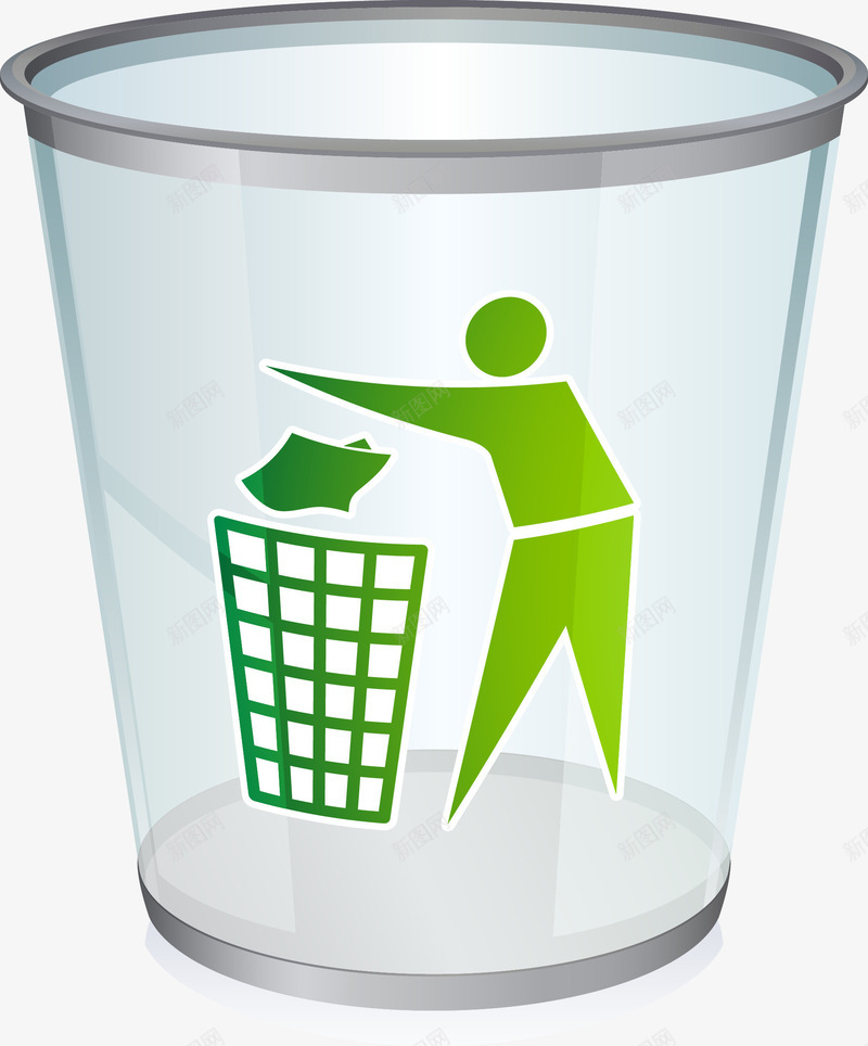 垃圾桶图图标png_新图网 https://ixintu.com 低能耗 可再生能源 可回收 回收利用 图标 垃圾桶 垃圾桶小图标 废品回收利用 环保 生态标志 绿叶 绿色 绿色环保