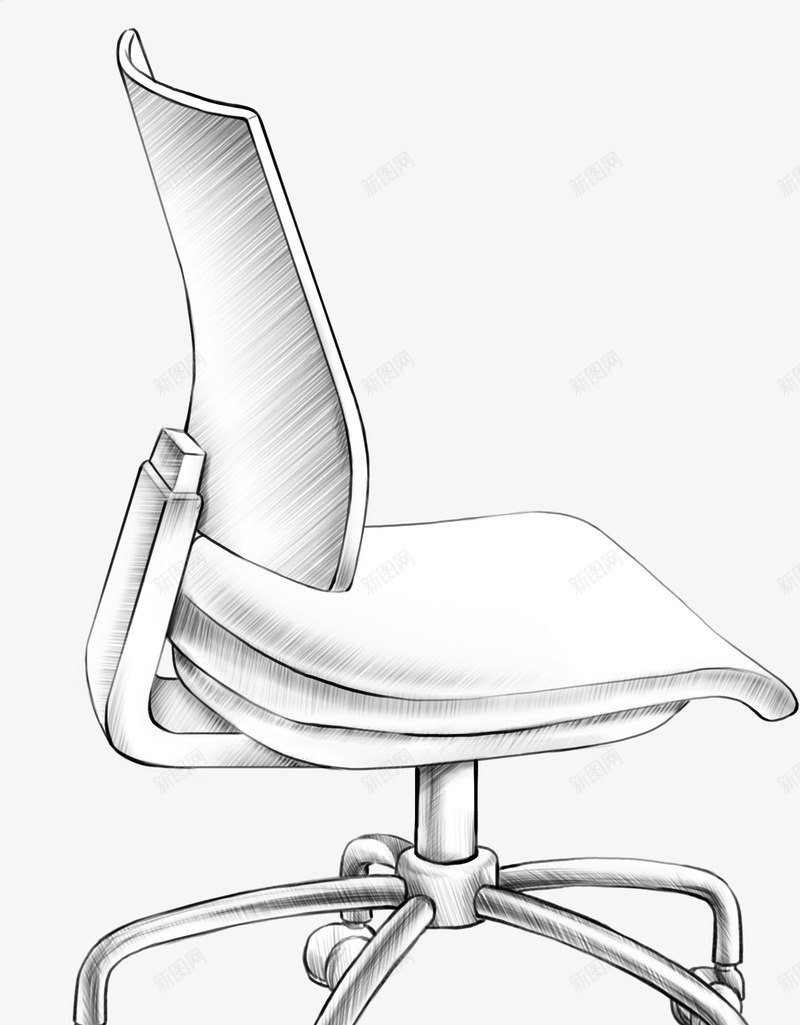 创意合成手绘素描办公椅子png免抠素材_新图网 https://ixintu.com 创意 办公 合成 椅子 素描