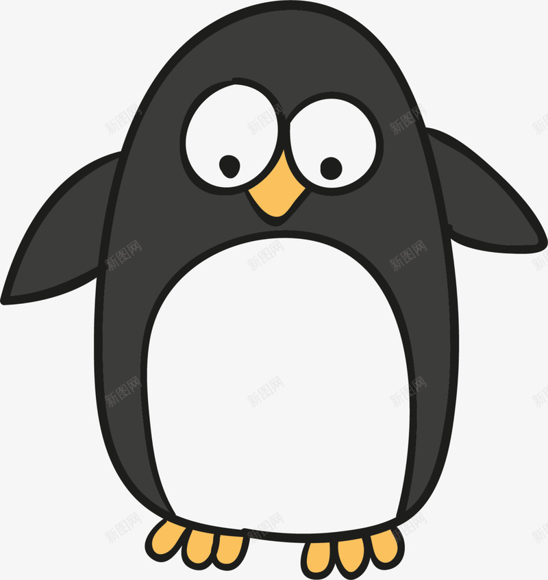 世界海洋日卡通企鹅png免抠素材_新图网 https://ixintu.com 一只企鹅 世界海洋日 卡通企鹅 呆萌企鹅 海洋生物 黑色企鹅