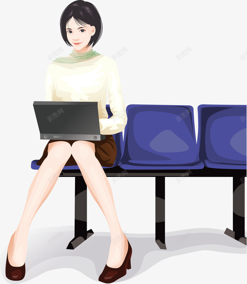 椅子元素png免抠素材_新图网 https://ixintu.com java程序员 png 元素 卡通 女孩 椅子
