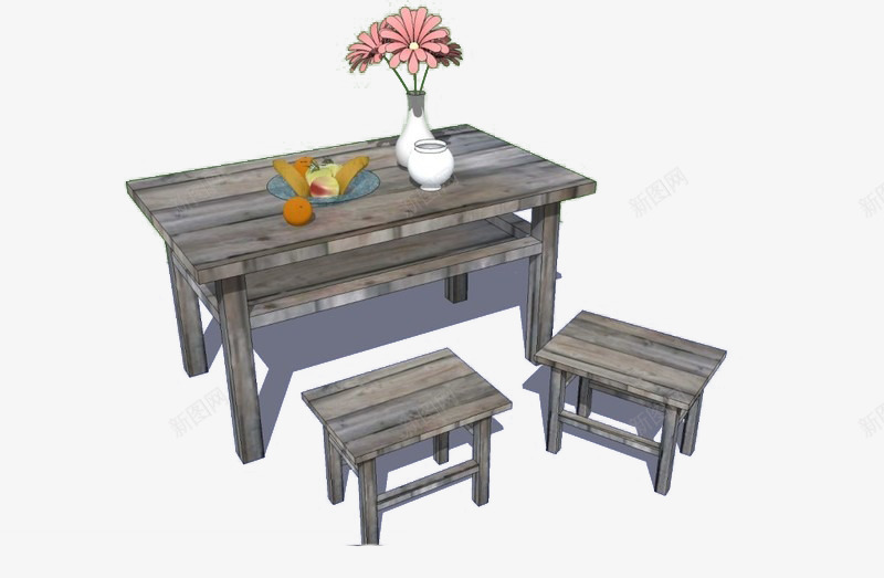 破旧的木质桌子png免抠素材_新图网 https://ixintu.com 家具 木质 桌椅 残旧