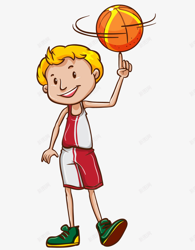 篮球运动员png免抠素材_新图网 https://ixintu.com 卡通 卡通人物 卡通篮球运动员 卡通运动员 篮球 篮球运动员