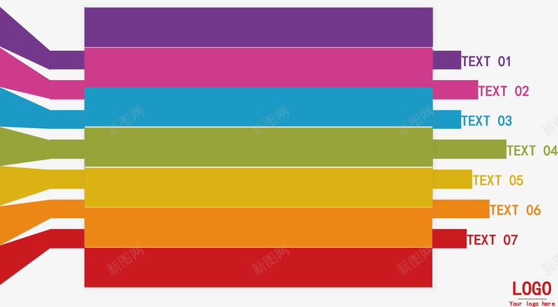 彩色条纹目录页png免抠素材_新图网 https://ixintu.com 分类标签 数据图表 结构组合