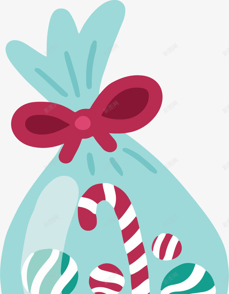 圣诞节卡通糖果袋矢量图ai免抠素材_新图网 https://ixintu.com 卡通糖果 圣诞节 圣诞节糖果 矢量png 糖果 糖果袋 矢量图