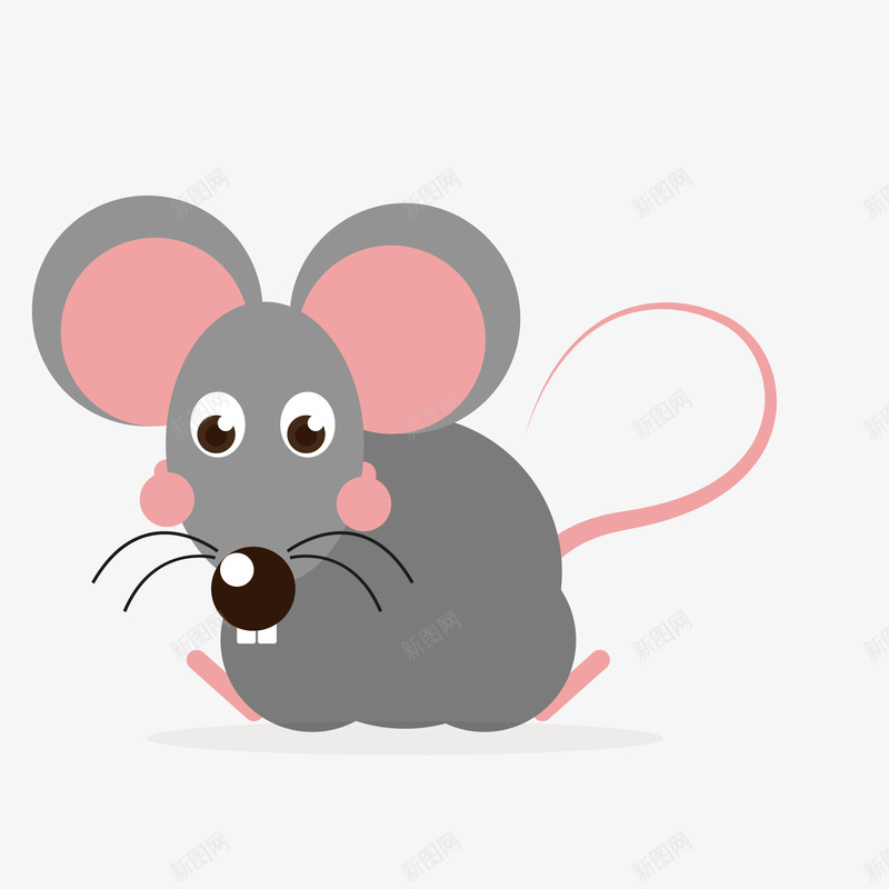 大耳朵惊喜小老鼠矢量图eps免抠素材_新图网 https://ixintu.com 动物 卡通 图案 大耳朵 小清新 灰色 生物 简约 老鼠 装饰 鼠 矢量图