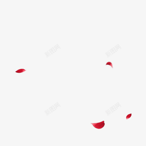 红色花瓣绿色叶子漂浮植物png免抠素材_新图网 https://ixintu.com 叶子 植物 漂浮 红色 绿色 花瓣